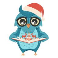 Christmas Owl with book