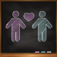 Hand-drawn man and woman