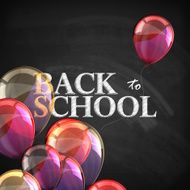 back to school educational illustration with blackboard texture