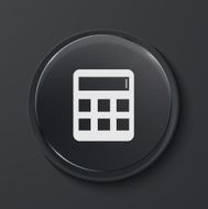 Vector modern black glass circle icon N2