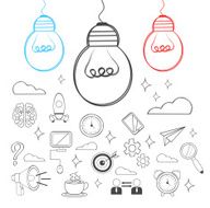 Vector idea illustration Doodle icon set N2