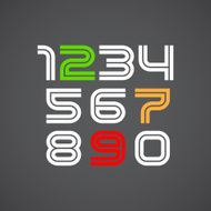 numbers vector font