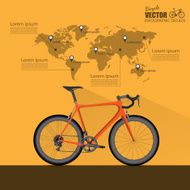 bicycle infographic vector N2