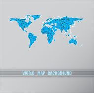 World triangular blue map