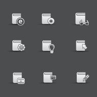Books and education icons clean vector