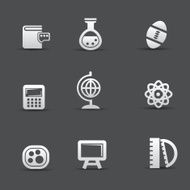 Science and education icons clean vector