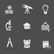 Science and education icons clean vector N2