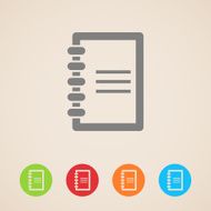 vector notepad icons