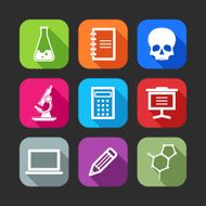 flat icons for web and mobile applications (flat design with N4