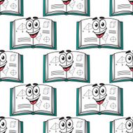 Seamless pattern of a happy science textbook