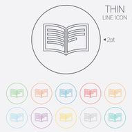 Book sign icon Open book symbol N9