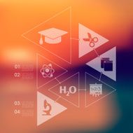 education infographic with unfocused background N26