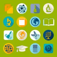 Set of education flat icons N15