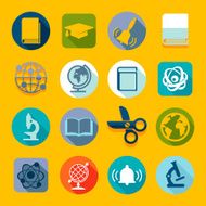 Set of education flat icons N16
