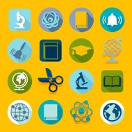 Set of education flat icons N18