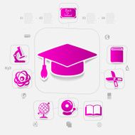 Education sticker infographic N50
