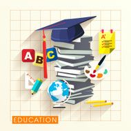 education concept in flat design N3