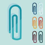 Flat design paper clip N6