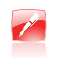 Glossy red pen
