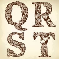 Set of letters QRST N2