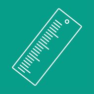 Vector ruler icon Eps10 N6