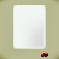 White blank with cherries