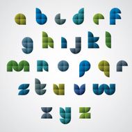 Colorful spherical geometric smooth comic font rounded letters