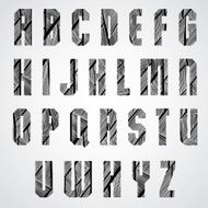 Geometric shape bold poster letters condensed font