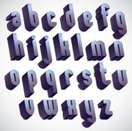 3d geometric bold font monochrome dimensional alphabet