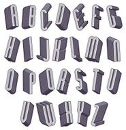 3d font monochrome dimensional alphabet