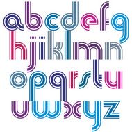 Bright lowercase letters with rounded corners N2