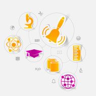 Education sticker infographic N55