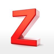 3d red letter Z