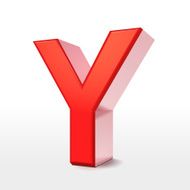 3d red letter Y