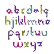 Vector colorful hand-painted small letters isolated on white N2