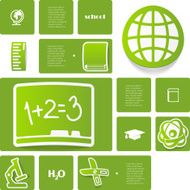 Education sticker infographic N63