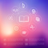 education infographic with unfocused background N40