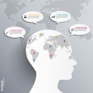 Infographic Human head design template