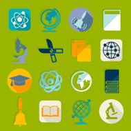 Set of education flat icons N25