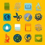 Set of education flat icons N26