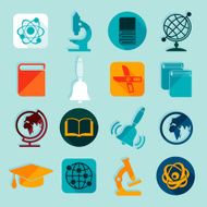 Set of education flat icons N27