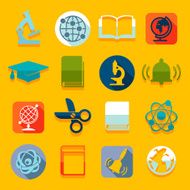 Set of education flat icons N28