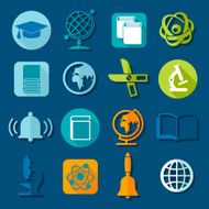 Set of education flat icons N29