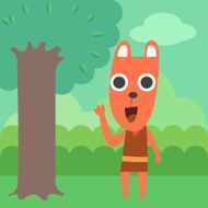 Raccoon in forest