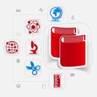 Education sticker infographic N72