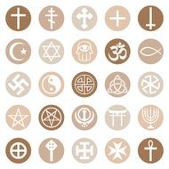 Vector Set of Religious Symbols N2