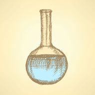 Sketch beaker in vintage style N3