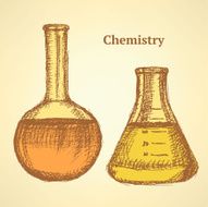 Sketch beaker in vintage style N5