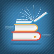 Books stack Colorful vector design