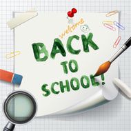 Welcome Back to school background or card